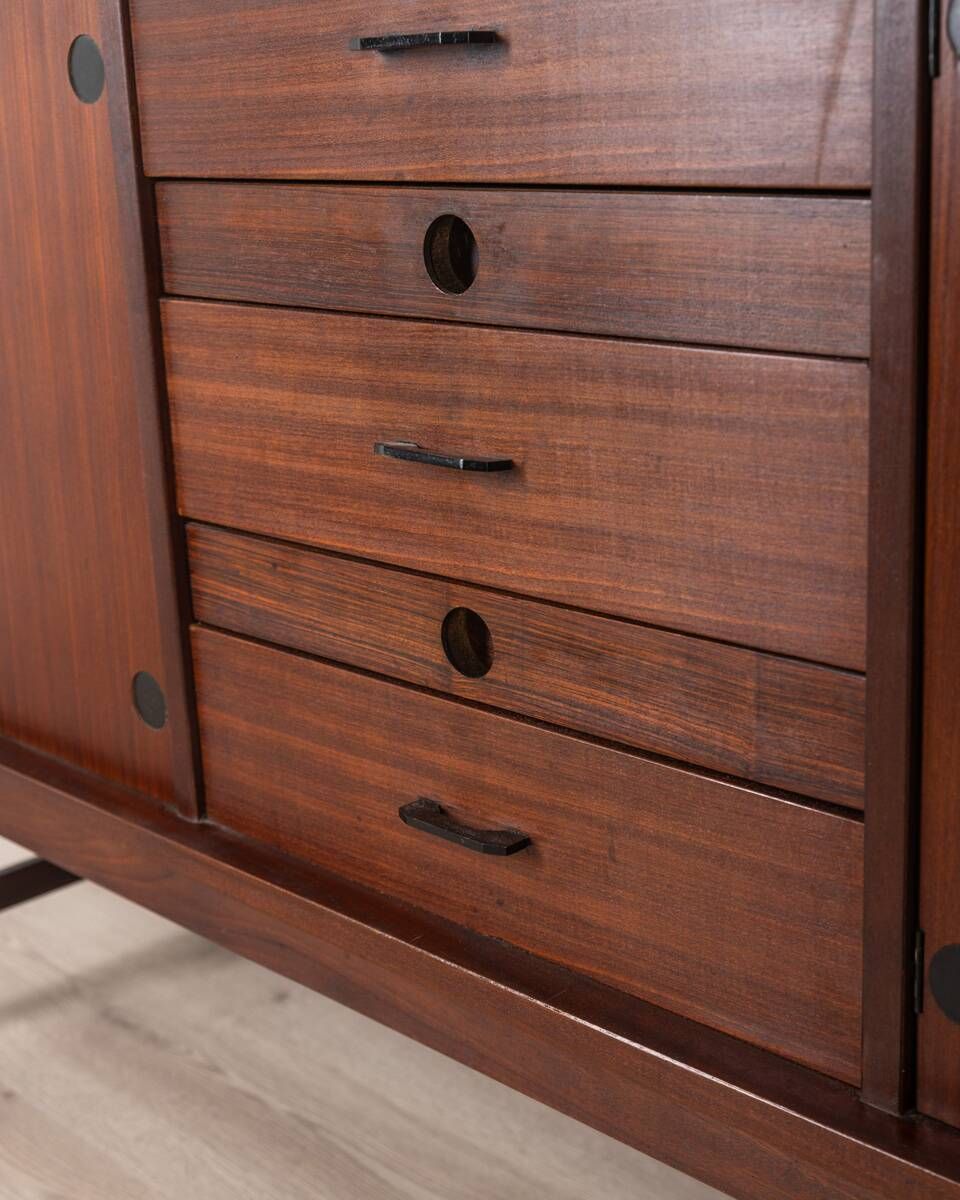 Vintage 60's Sideboard Sideboard In Teak Design Barovero photo Furniture
