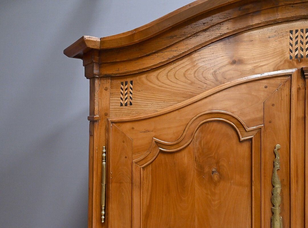 Four Door Cherrywood Cabinet, Regional Craftsmanship, Louis XV Style – Early 19th Century photo vintage