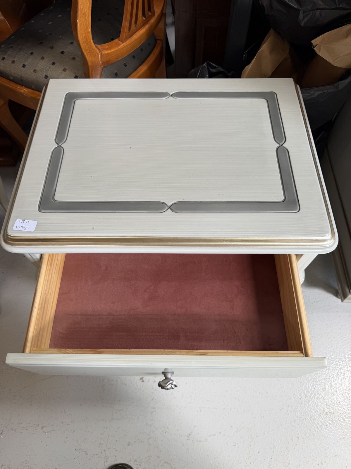 Pr Of French Style Painted Bedsides photo for sale