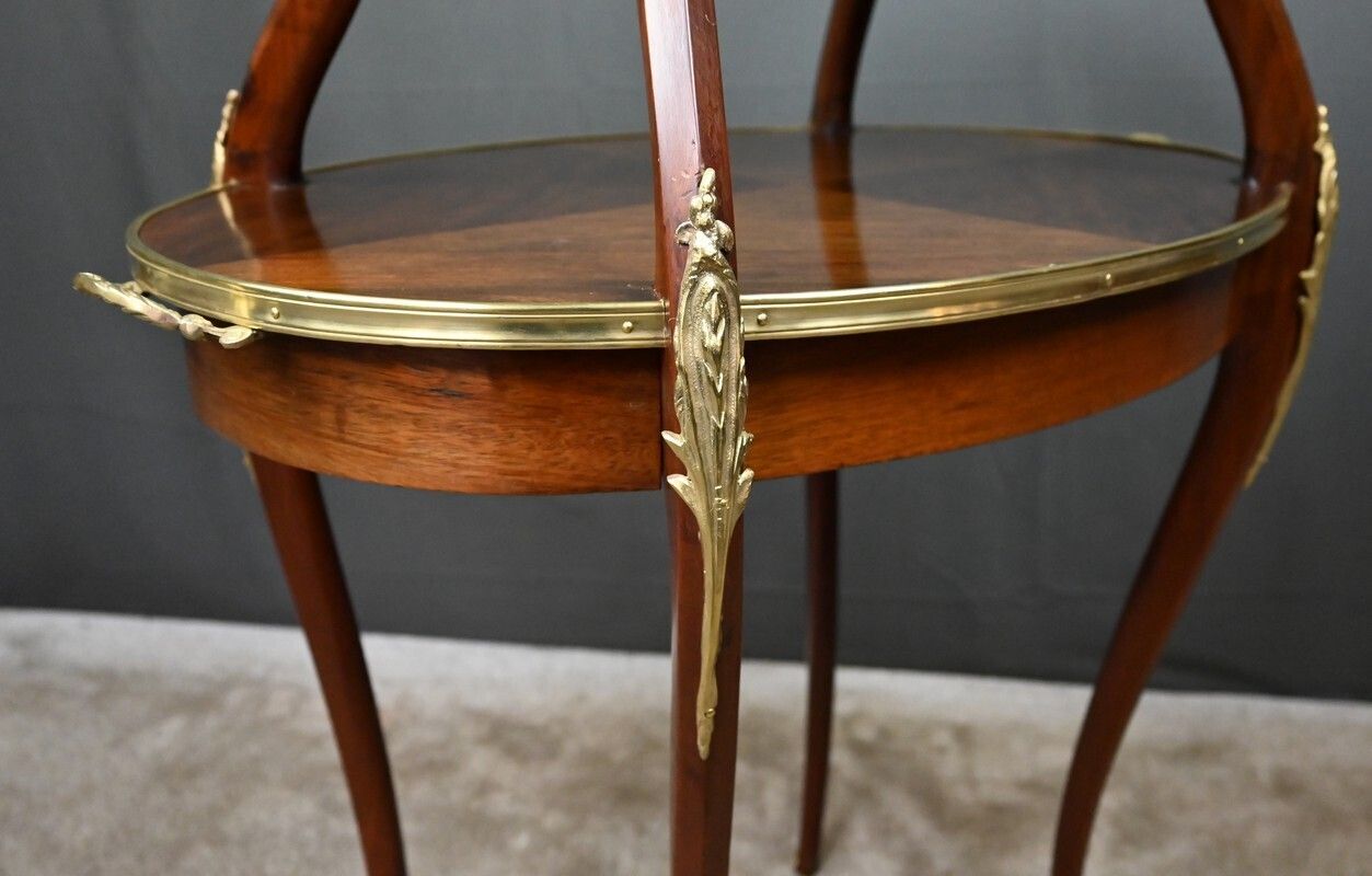 1496.0 Mahogany Veneer Tea Table, Louis XV Style – Early 20th Century photo