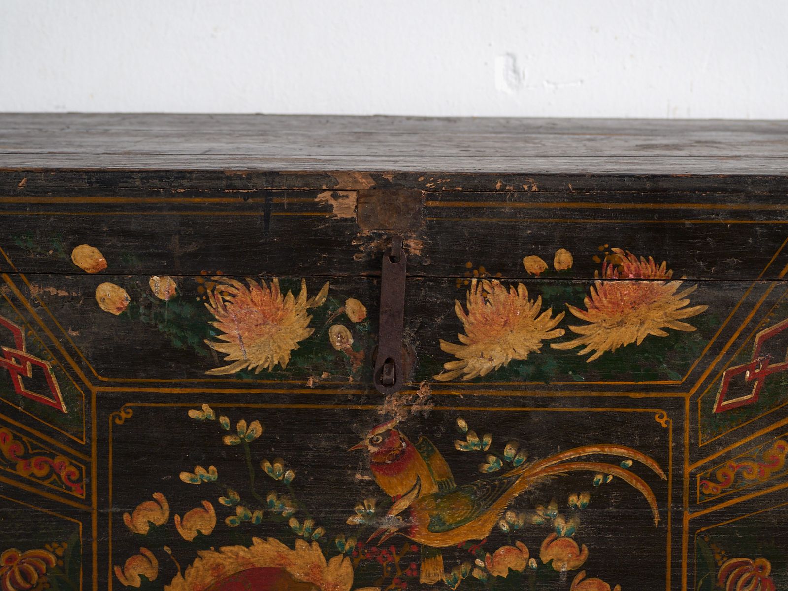 Antique Painted Trunk In Pine Wood – China, Circa 1900 photo buy