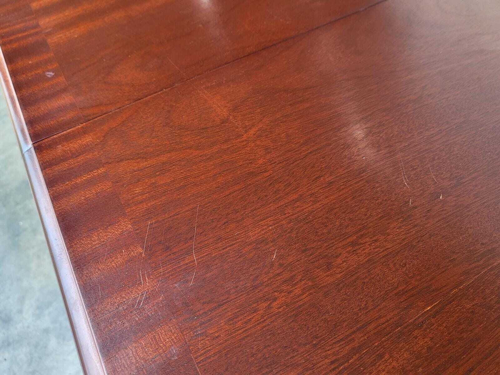 Furniture 1970's Extending Dark Teak Pedestal Dining Table Seat 6/8 + 4 Chairs photo
