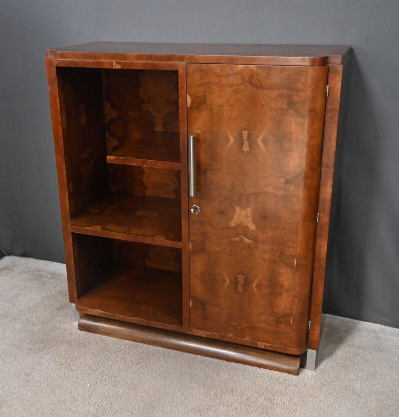 Art Deco Bibus In Elm Burl Veneer – 1940 photo 2405.0