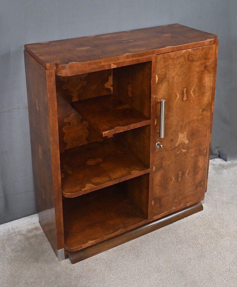 2405.0 Art Deco Bibus In Elm Burl Veneer – 1940 photo