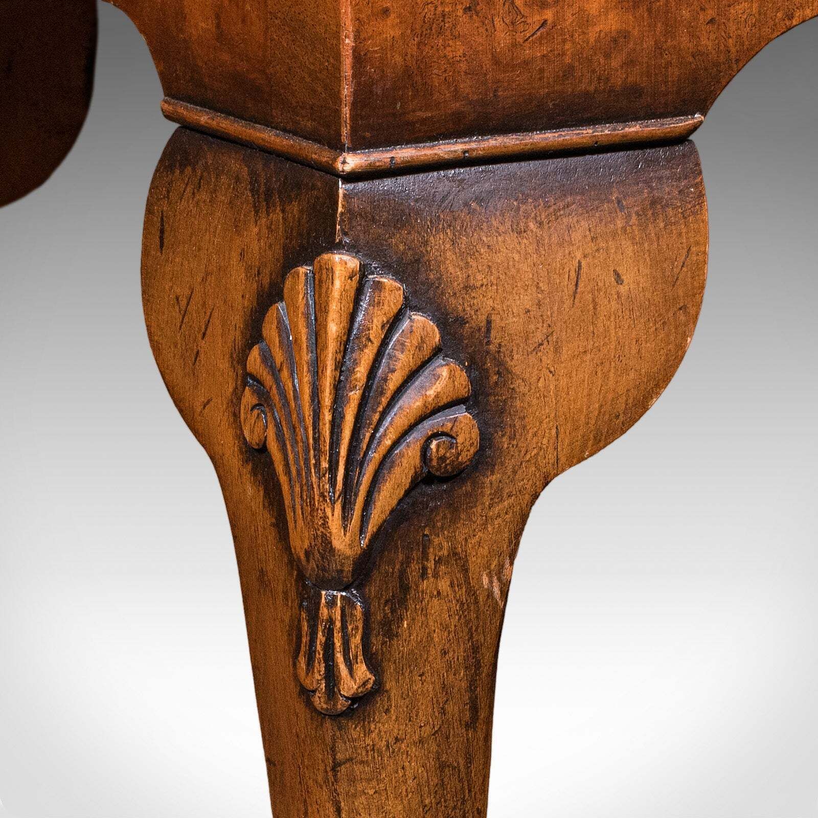 1731.0 Quality Vintage Georgian Revival Lowboy, English, Burr Walnut, Side, Hall Table photo