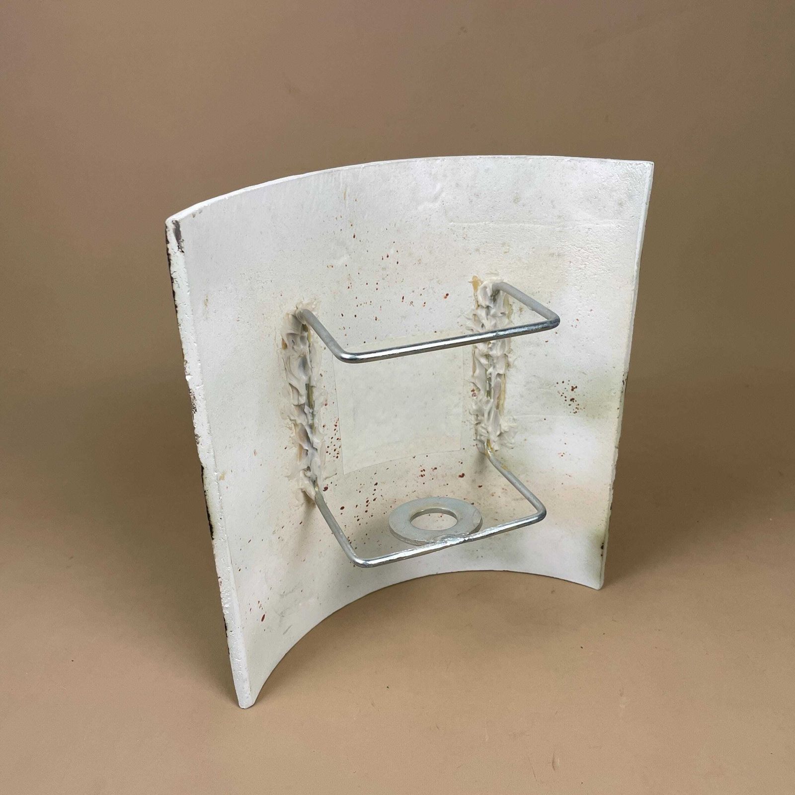 Handmade Ceramic Wall Light African Brutalist Studio Pottery Sconce White Black Mustard Geometric Wall Accent Decor photo Lighting