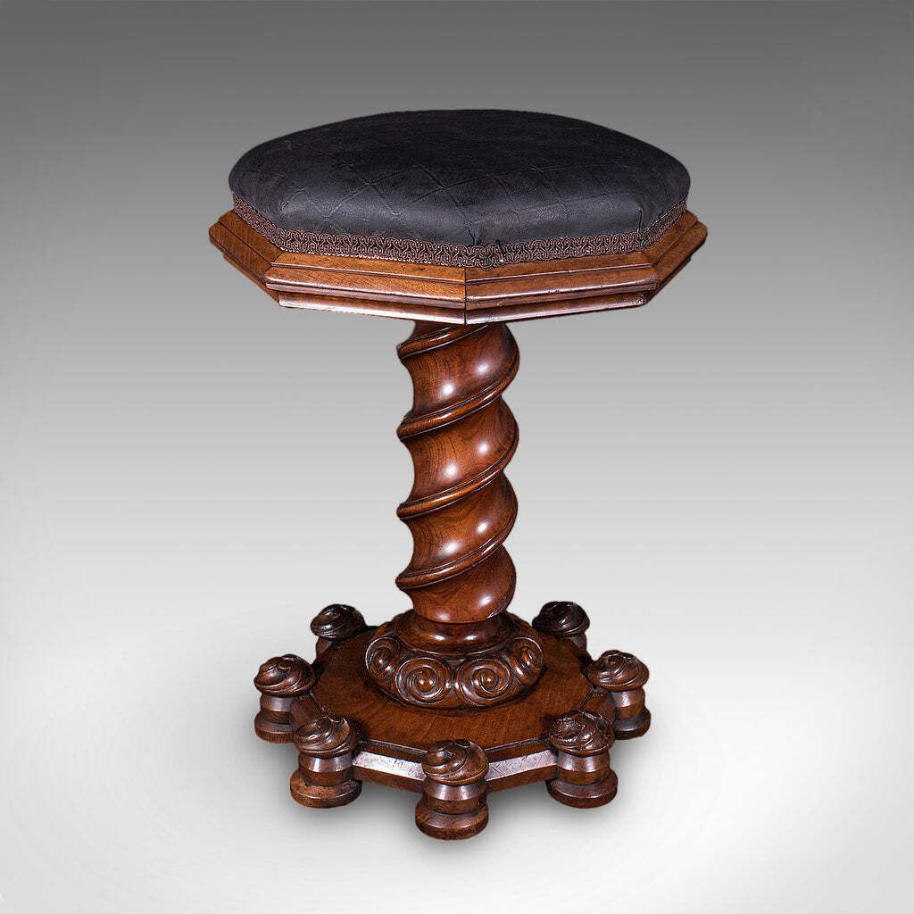 Antique Estate Chapel Organist's Stool, Scottish, Walnut Music Riser, William IV photo 2497.0