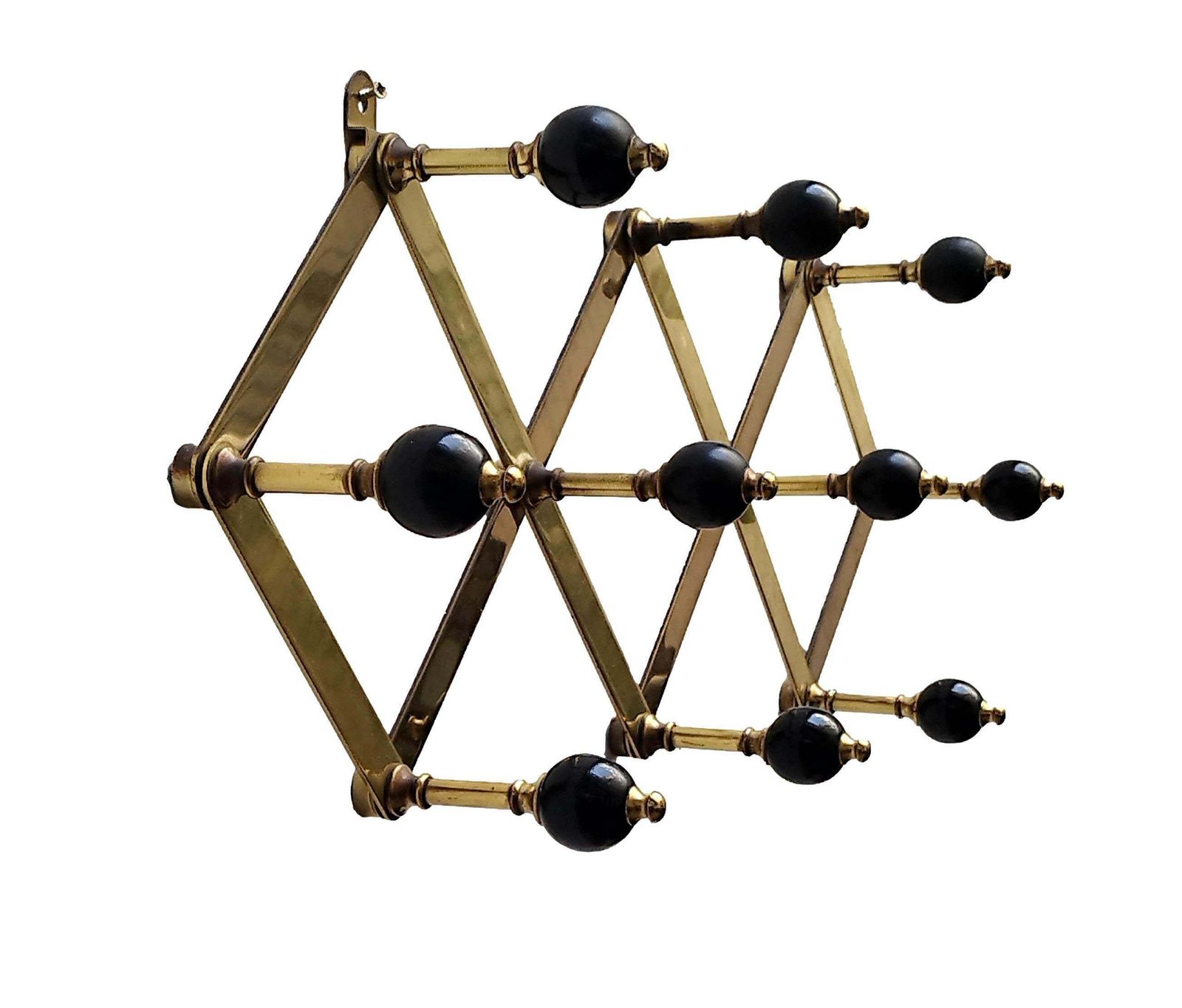 Caccia Dominioni For Azucena Brass  "At4" Coat Rack, Italy 1950s photo furniture