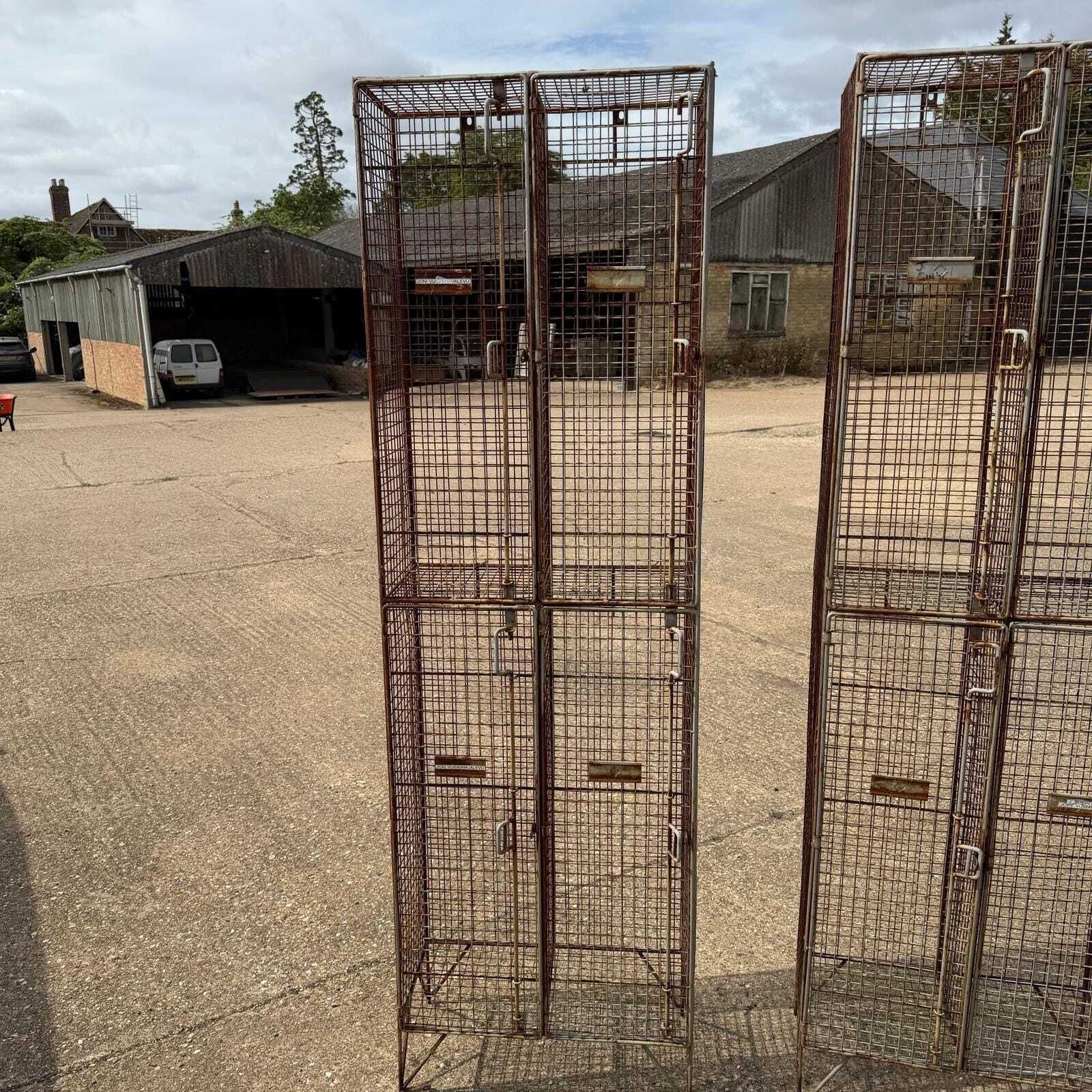 Retro Galvanised 1960s Style Bank Open Lockers 4 Sections Priced Per Locker photo Furniture