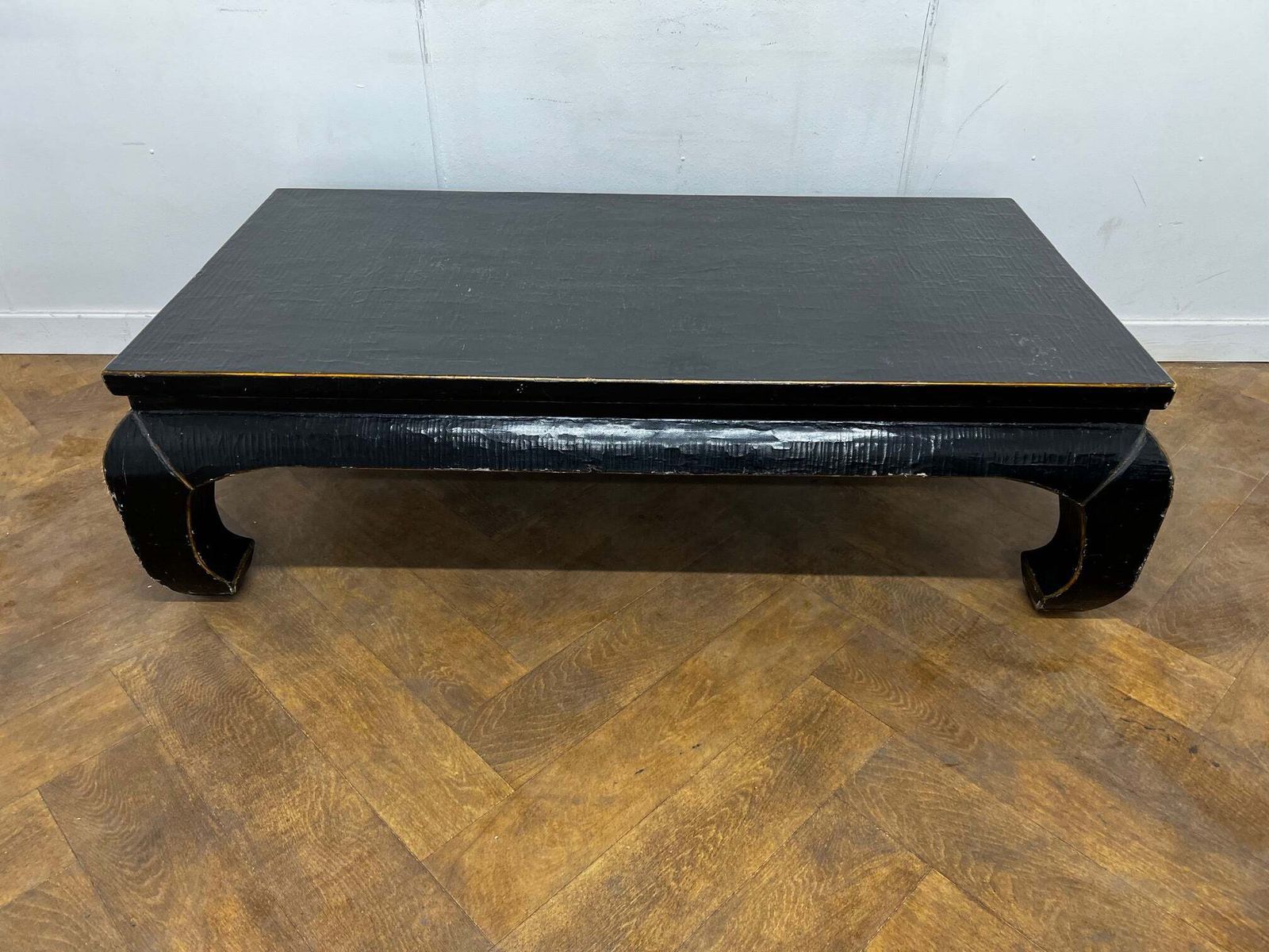 Antique Chinese Black Low Coffee Table photo furniture