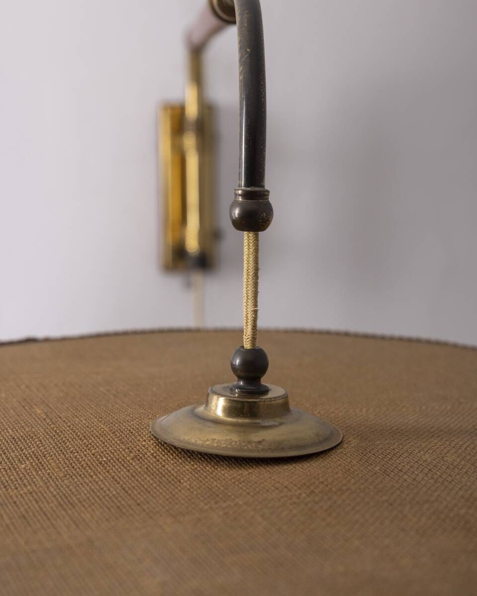 photo vinterior 1950s Vintage Adjustable Brass Wall Lamp Italian Design