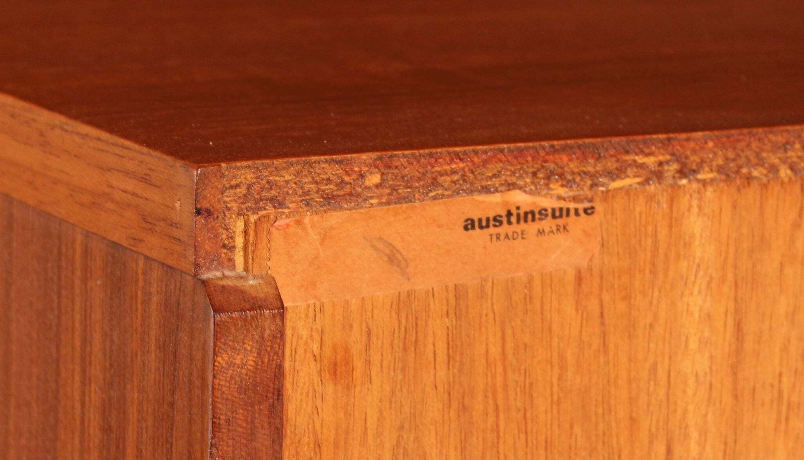 photo for sale Mid Century Teak Chest Of 4 Drawers On Casters By Austinsuite, Circa 1960s