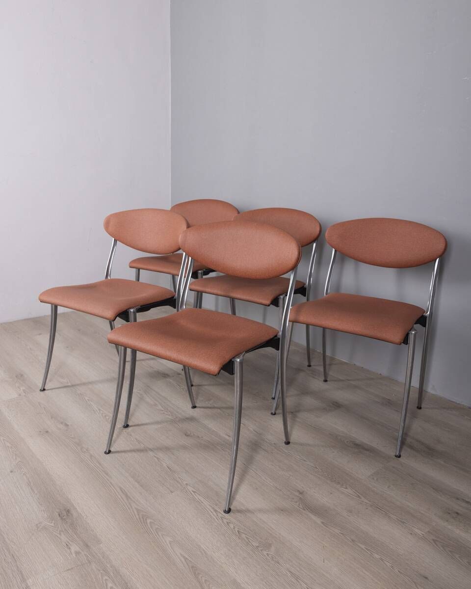 Set Of 5 Vintage 1980s "Coro" Chairs Designed By Luigi Origlia For Origlia photo furniture