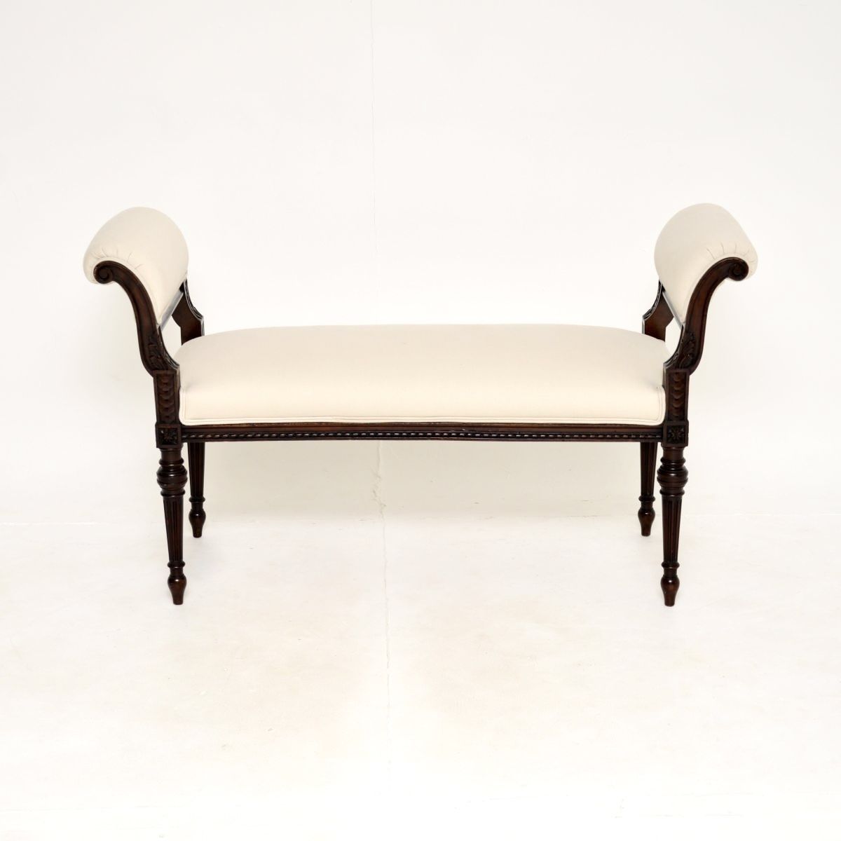 Antique Victorian Carved Mahogany Bench / Stool By Waring And Gillows photo furniture