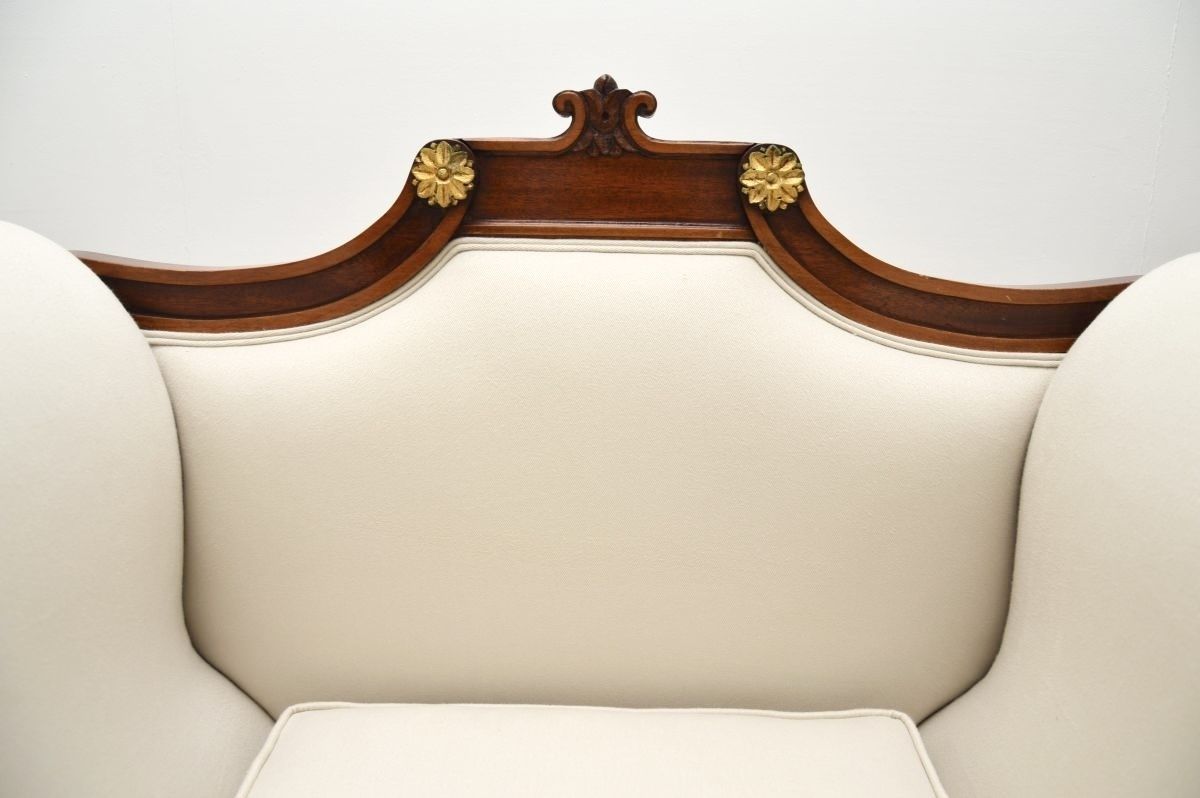 Pair Of Large Antique Regency Style Mahogany Armchairs photo buy