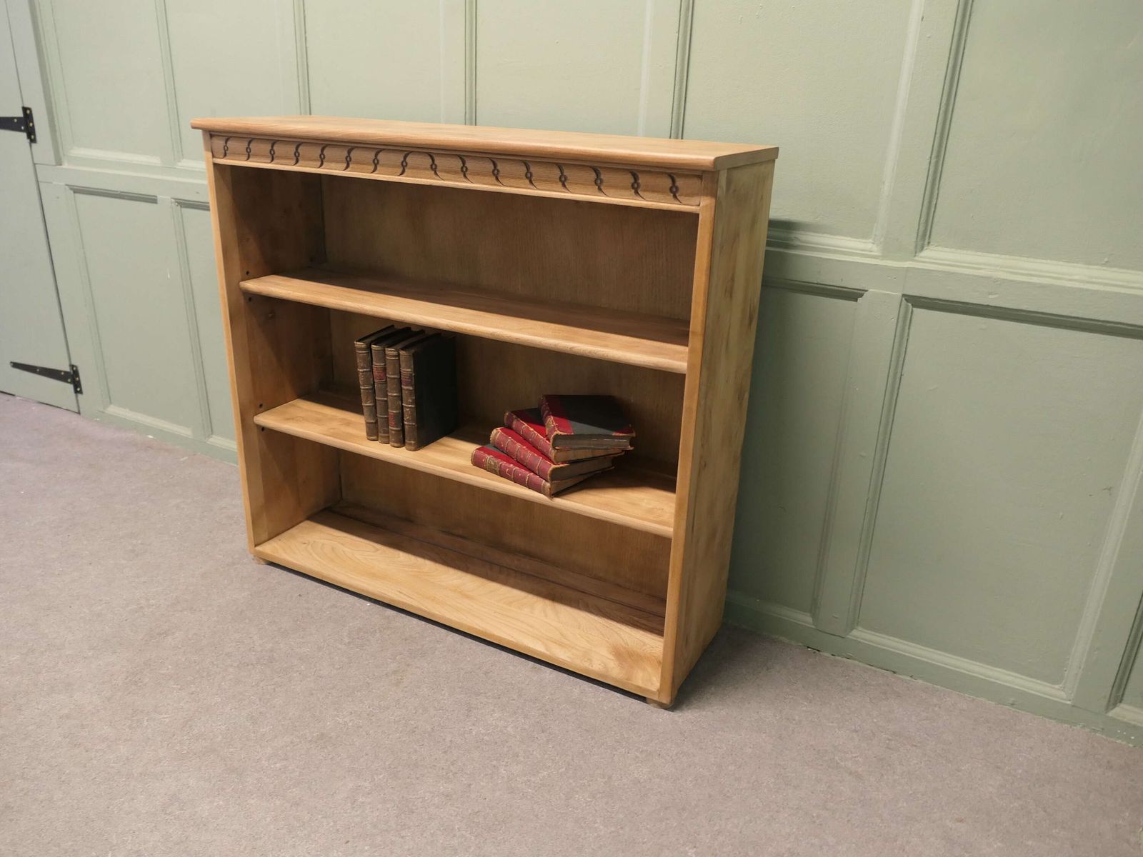 A Good Mid Century Elm Open Front Bookcase This Is A Good Quality Elm Open Book Shelf photo Furniture