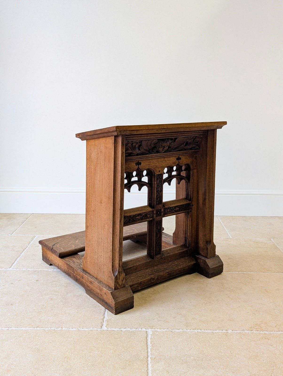 Antique Victorian Gothic Revival Oak Prie Dieu C.1890 photo Furniture