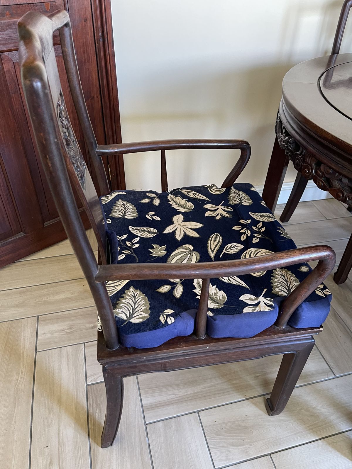 Extendable Antique Asian Dining Table With 8 Chairs photo Furniture
