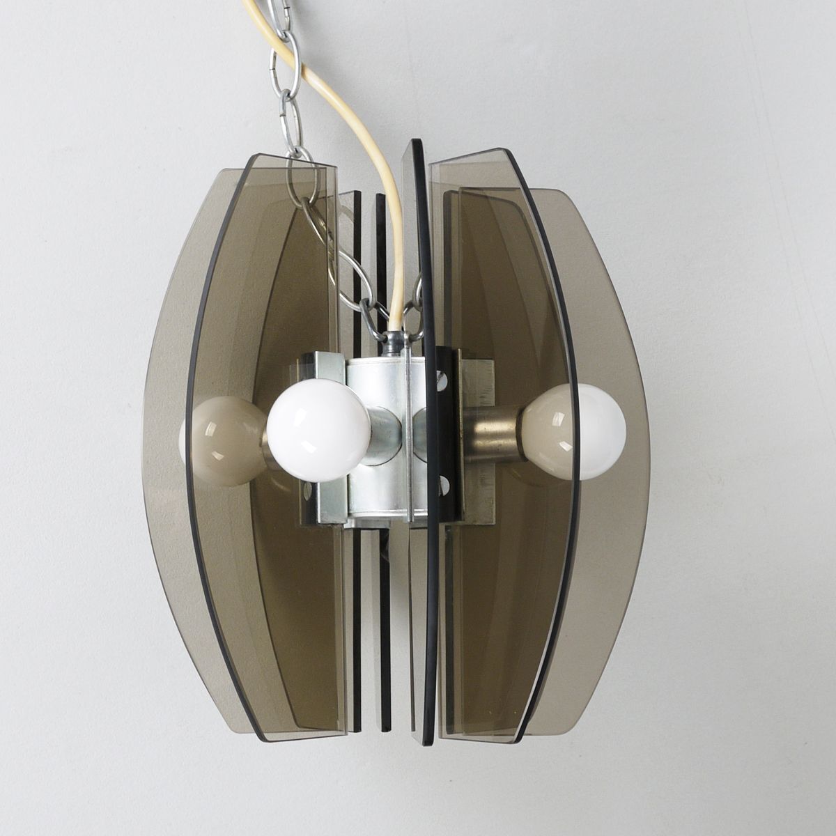 Fontana Arte Style Glass Pendant 1970s photo for sale
