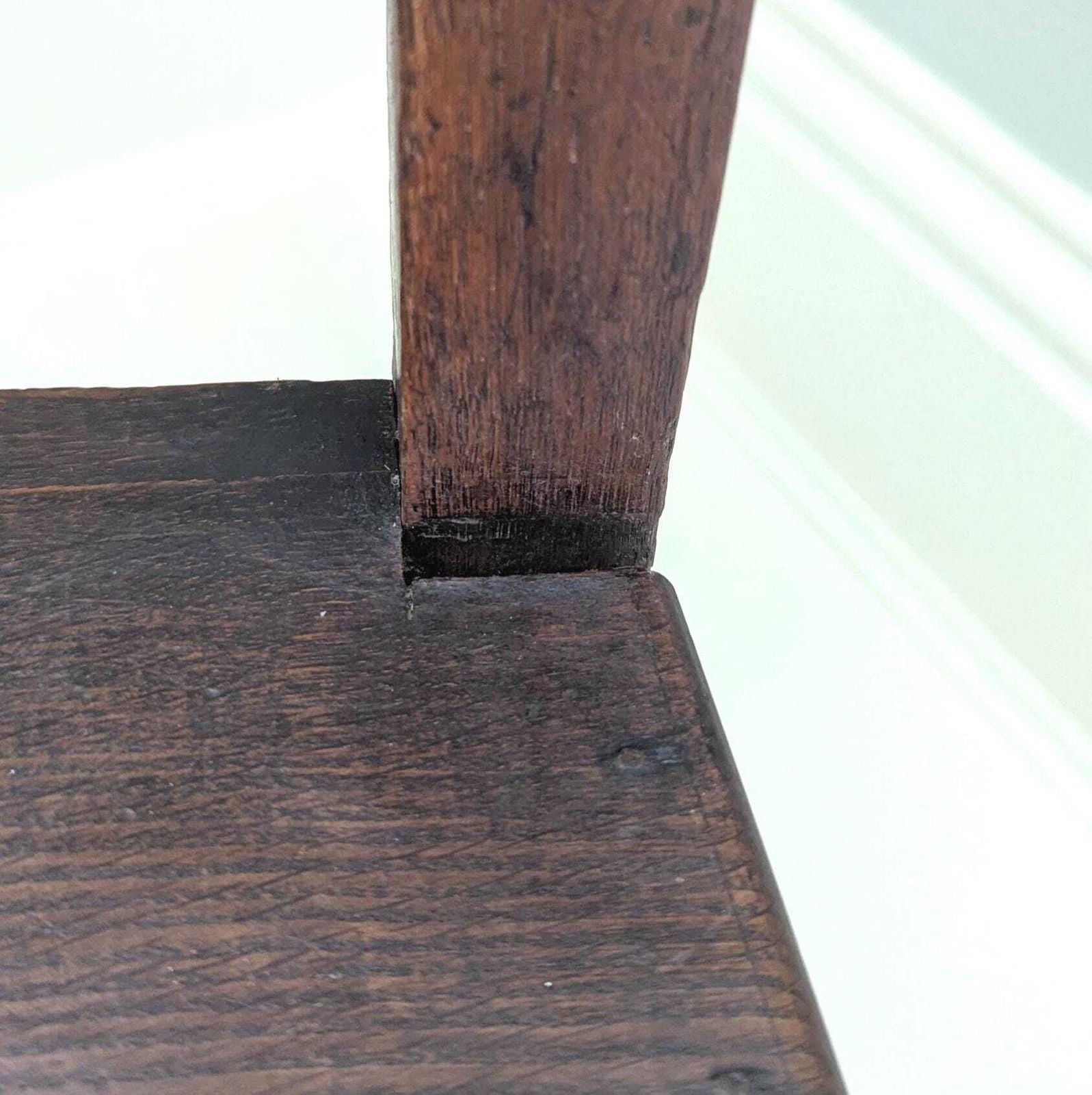 photo vintage Antique Oak Georgian Country Side Chairs – Rustic Primitive C1800