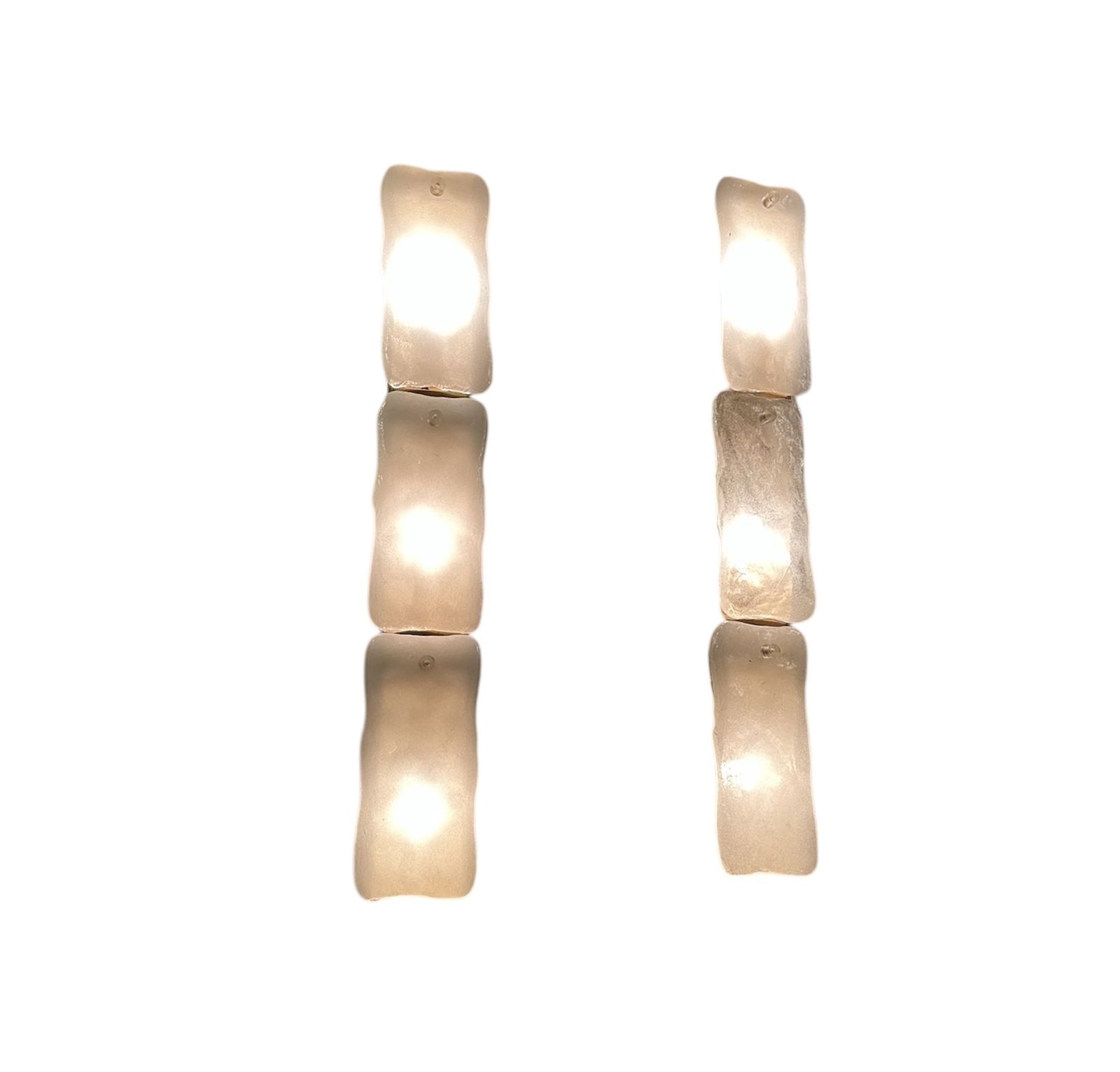 Pair Of Vintage Glass Wall Sconce Lamps By Kaiser Leutchen photo for sale