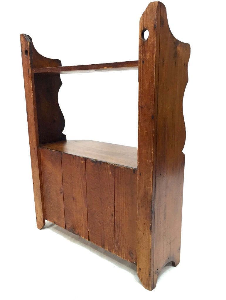 Furniture Antique Wooden Poker Work Wall Hanging / Tabletop Shelf / Cabinet / Box photo