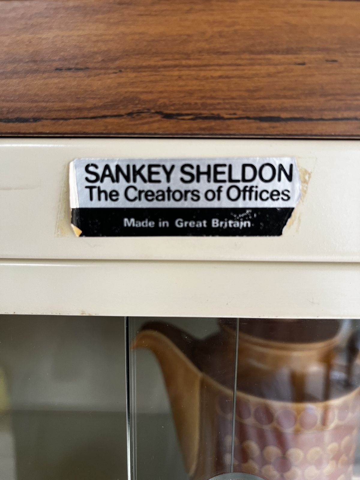 Mid Century Ford Sankey Sheldon Glazed Steel Bookcase Cabinet Industrial photo furniture