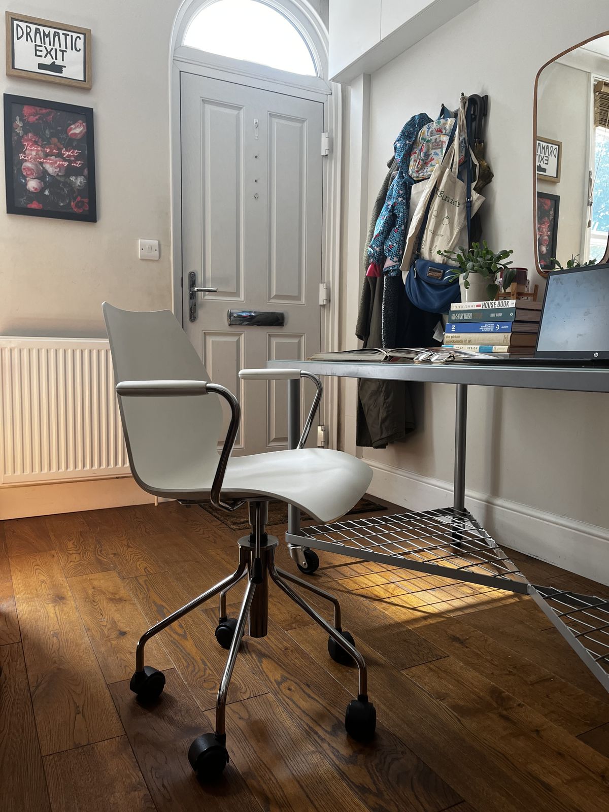 photo vinterior Vintage 1990’s Steel & Glass Ikea Moment Desk Designed By Neils Gammelgaard