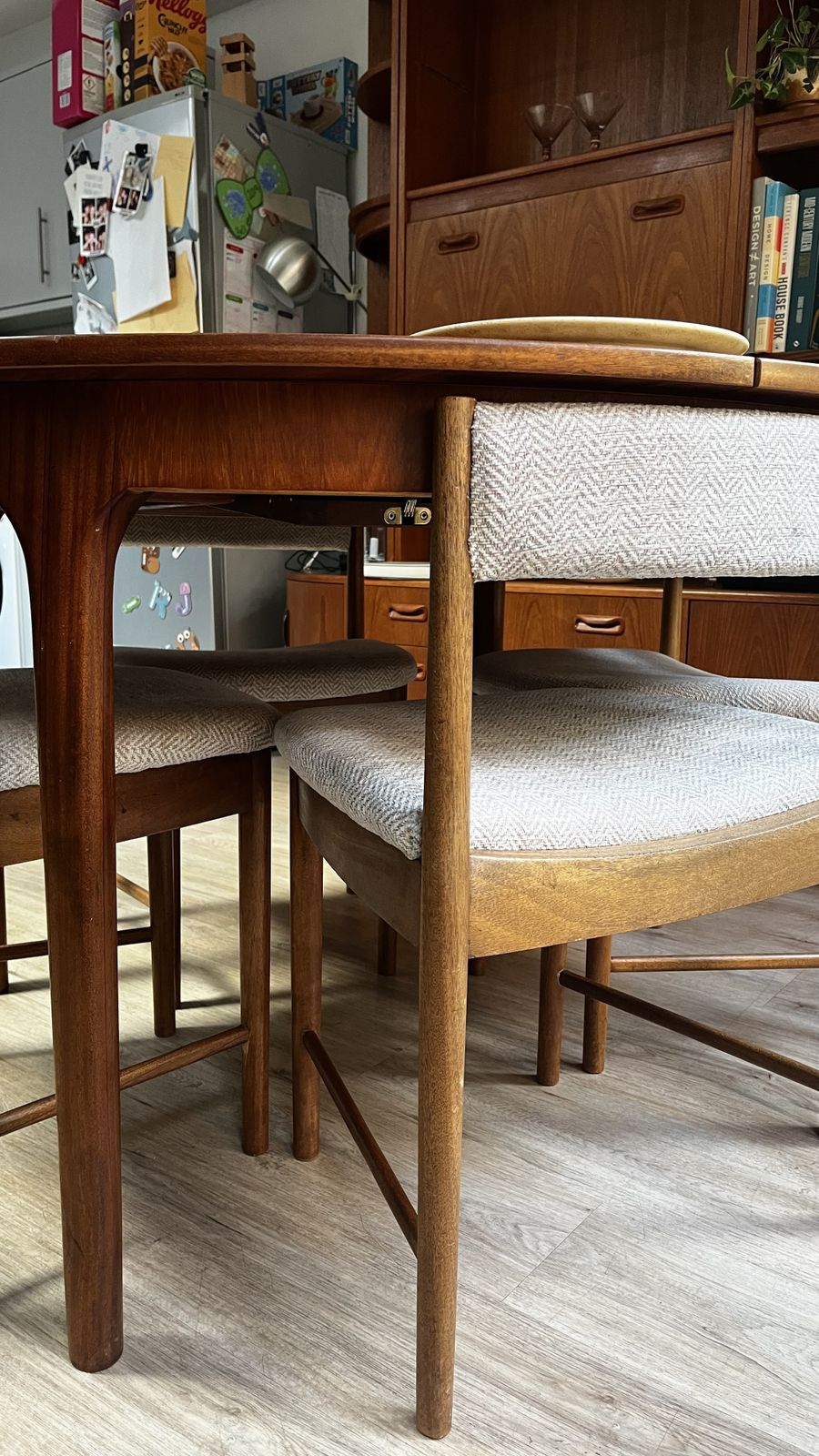 photo for sale Mid Century McIntosh Vintage Extending Dining Table & 4 Chairs Roundette