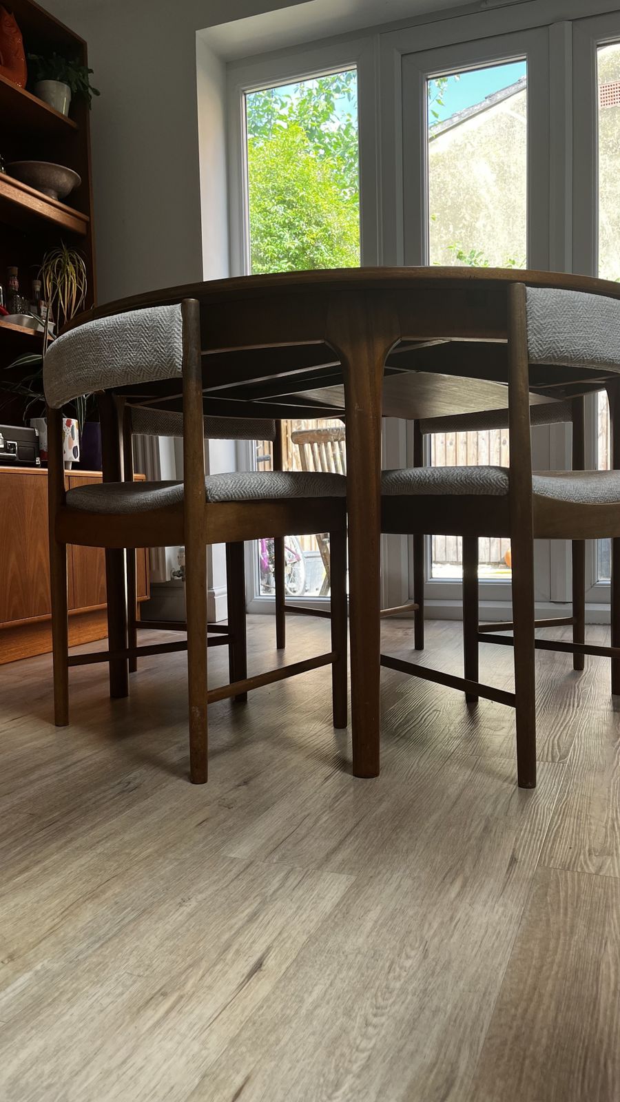 photo buy Mid Century McIntosh Vintage Extending Dining Table & 4 Chairs Roundette