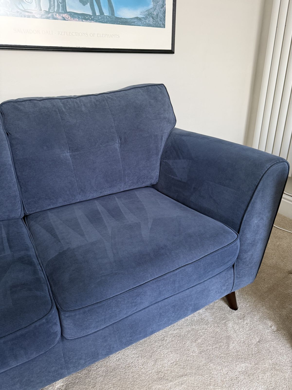 Denim Blue Fabric Sofas photo Furniture