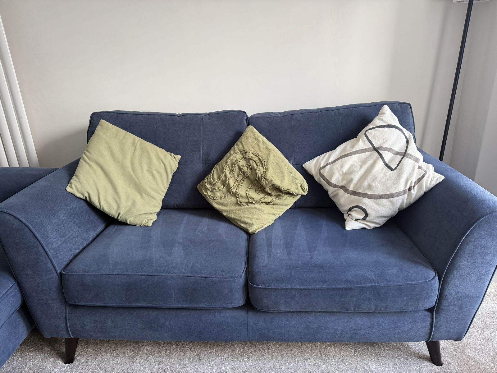 Denim Blue Fabric Sofas photo buy