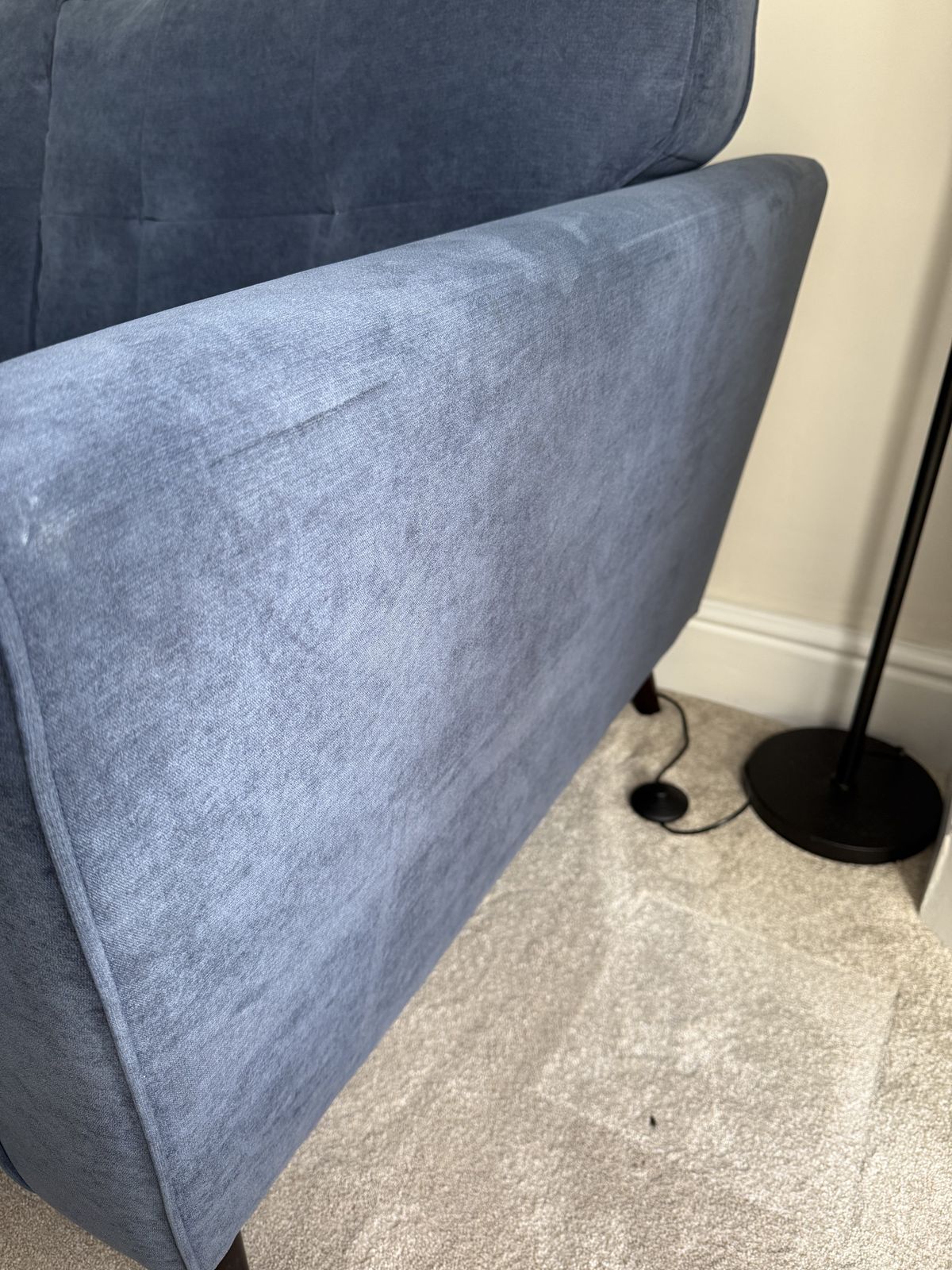 Furniture Denim Blue Fabric Sofas photo