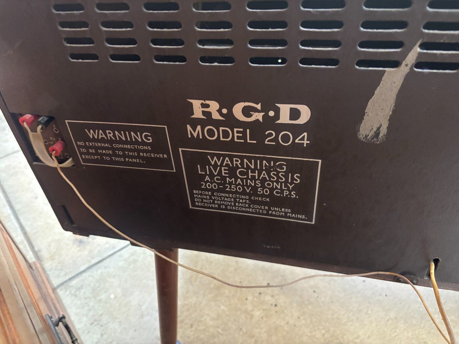 photo vintage Mid Century G.R.D Model 204 Radiogram