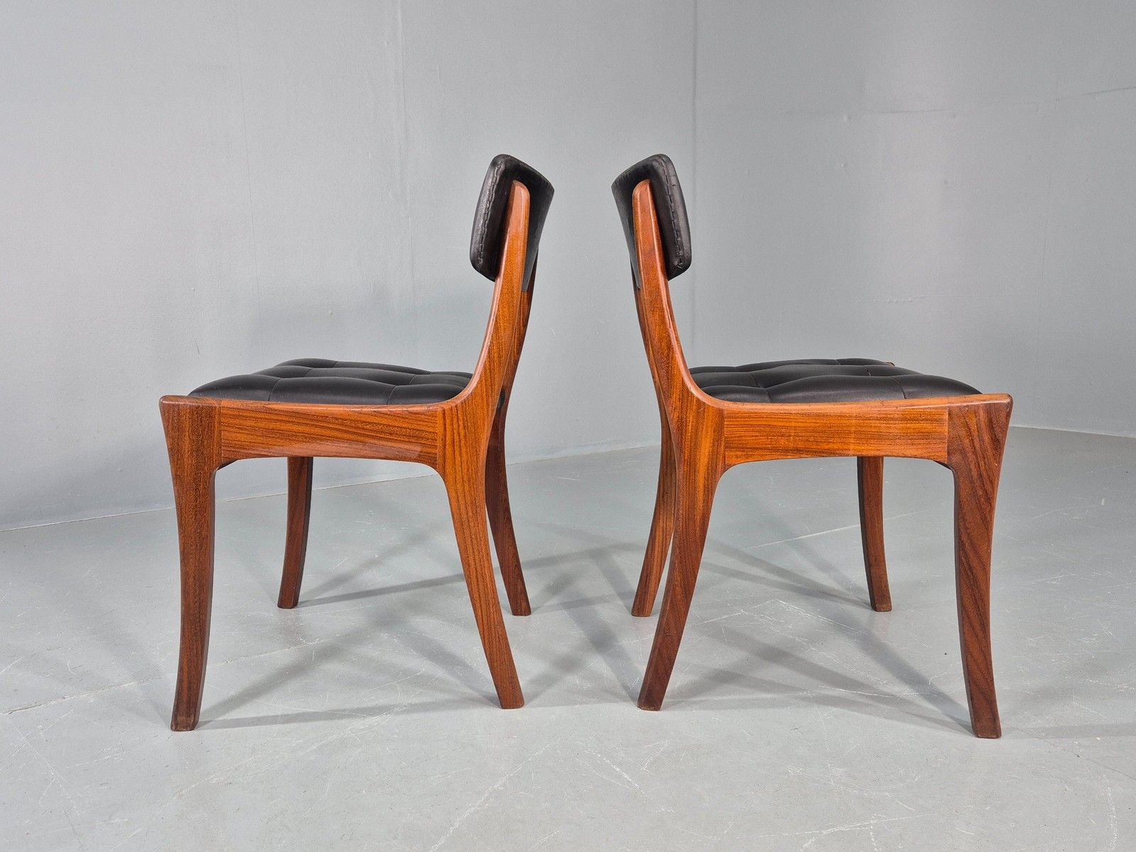 2 Vintage Dining Chairs Vanson Peter Hayward Design Retro Mcm Teak Eb10181 photo 275.0