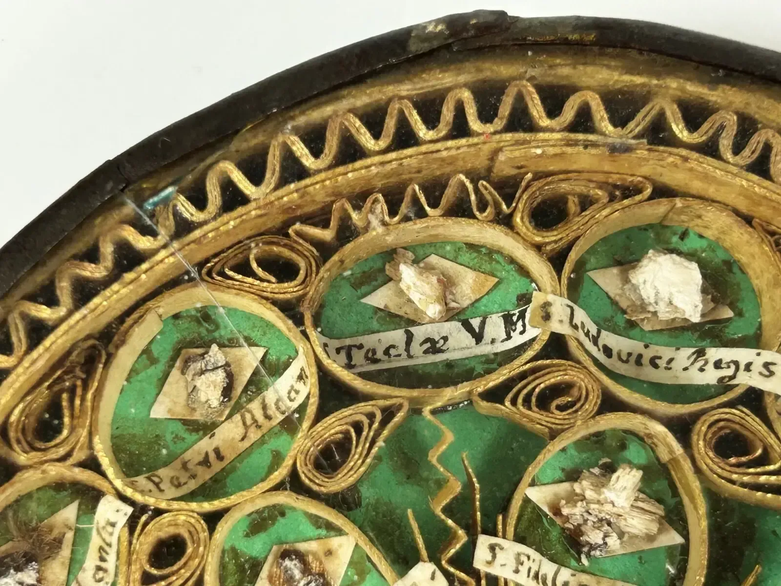 17th Century Catholic Multi Relic Reliquary | Named Saints & Martyrs | Latin Labels | Sacred Antique Shrine photo 5000.0