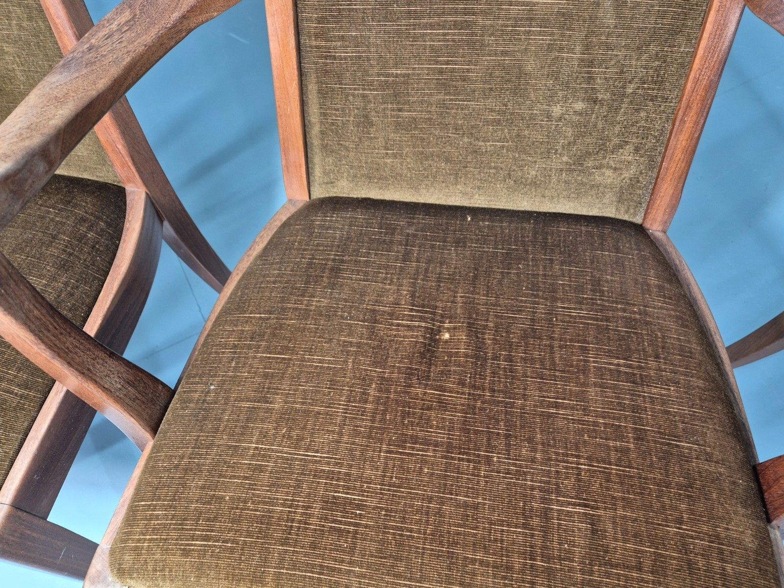 4 Vintage G Plan Dining Chairs Teak Frame Brown Dralon 70s Retro Fresco Eb12185 photo buy