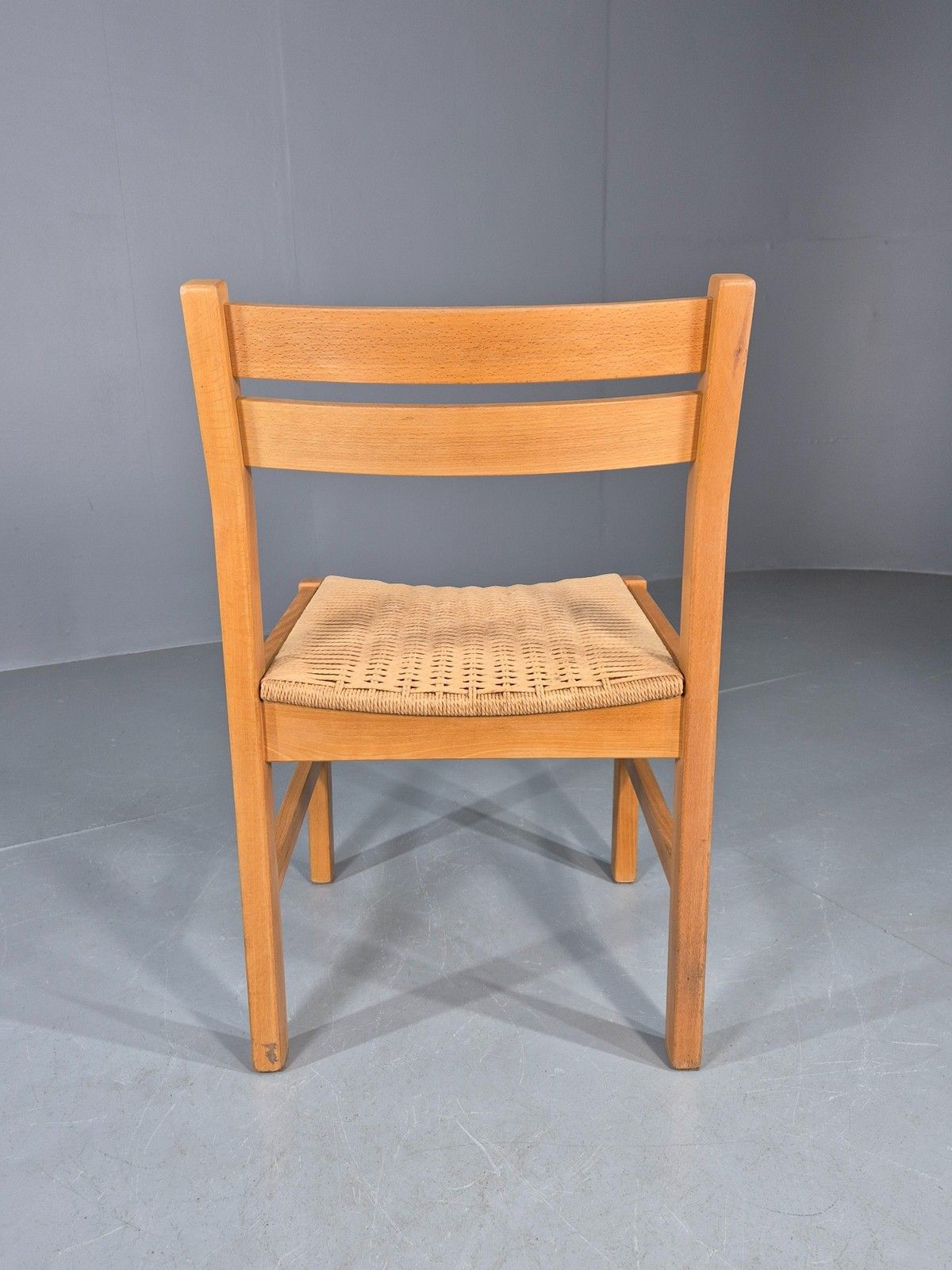 photo furniture Vintage Danish Dining Chair Papercord Seat 1970s Retro Eb11757