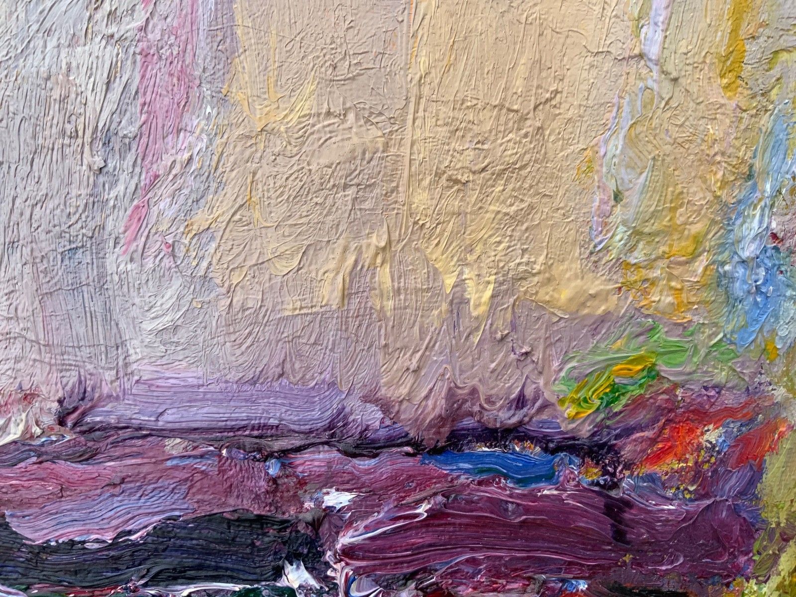 photo for sale Vintage Original Expressionist Oil On Canvas By A. Eres, 1977