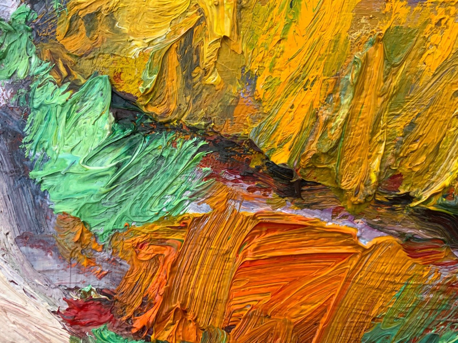 photo buy Vintage Original Expressionist Oil On Canvas By A. Eres, 1977