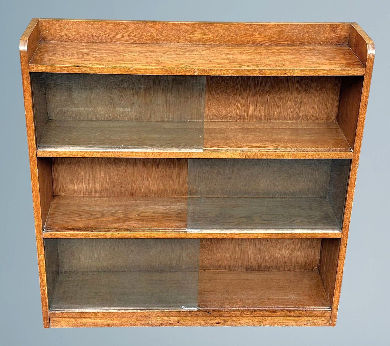 Antique Oak Sliding Door Bookcase photo buy