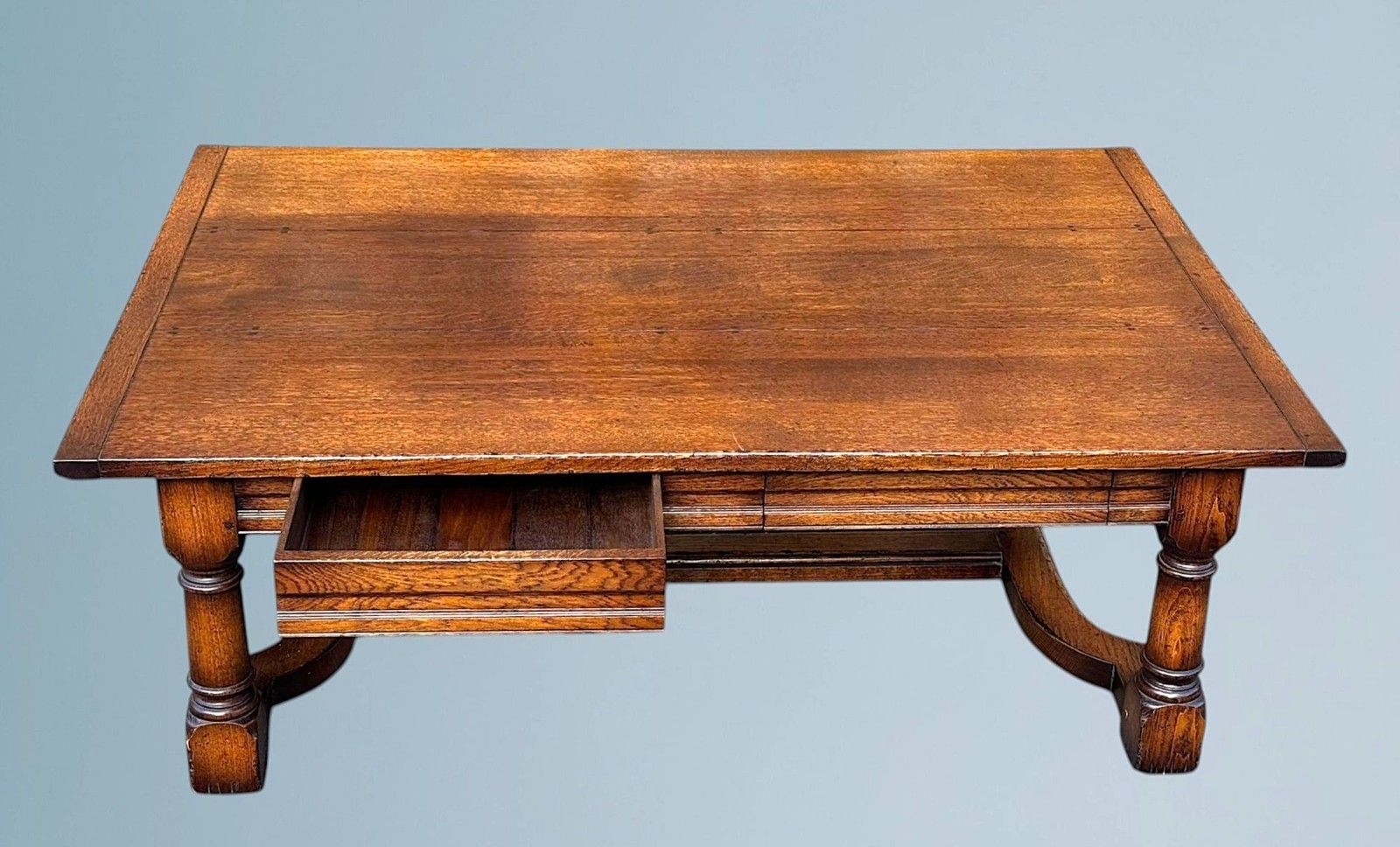 Large Oak Two Drawer Coffee Table photo Furniture