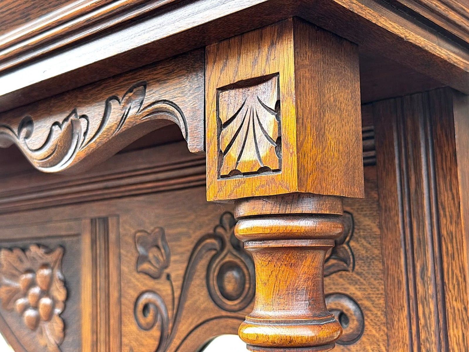 photo for sale Edwardian Oak Mirror Back Sideboard