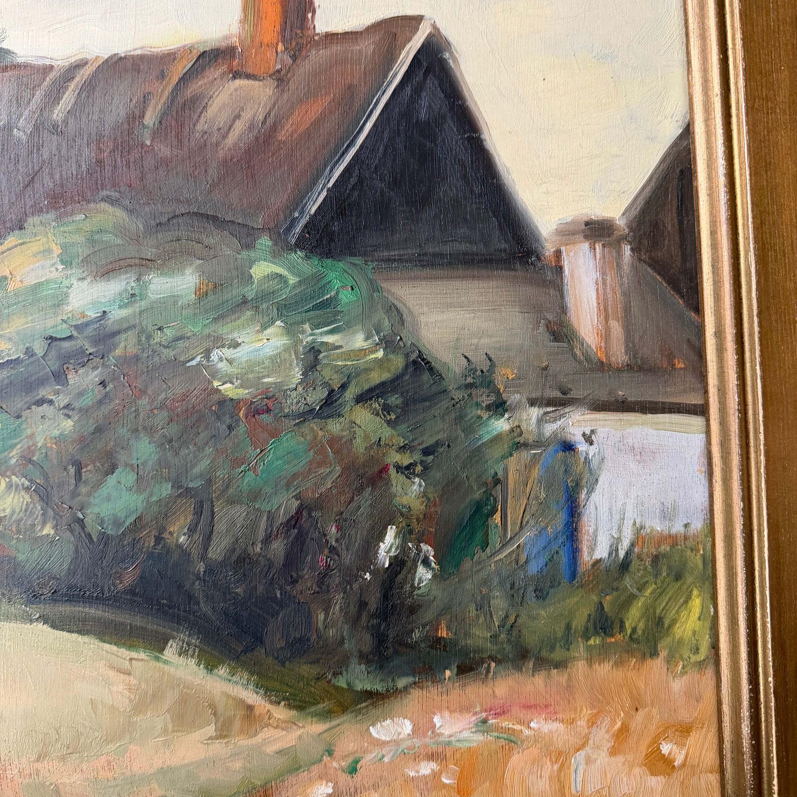 Kväll, 1929. Large Vintage Swedish Oil Painting. photo for sale