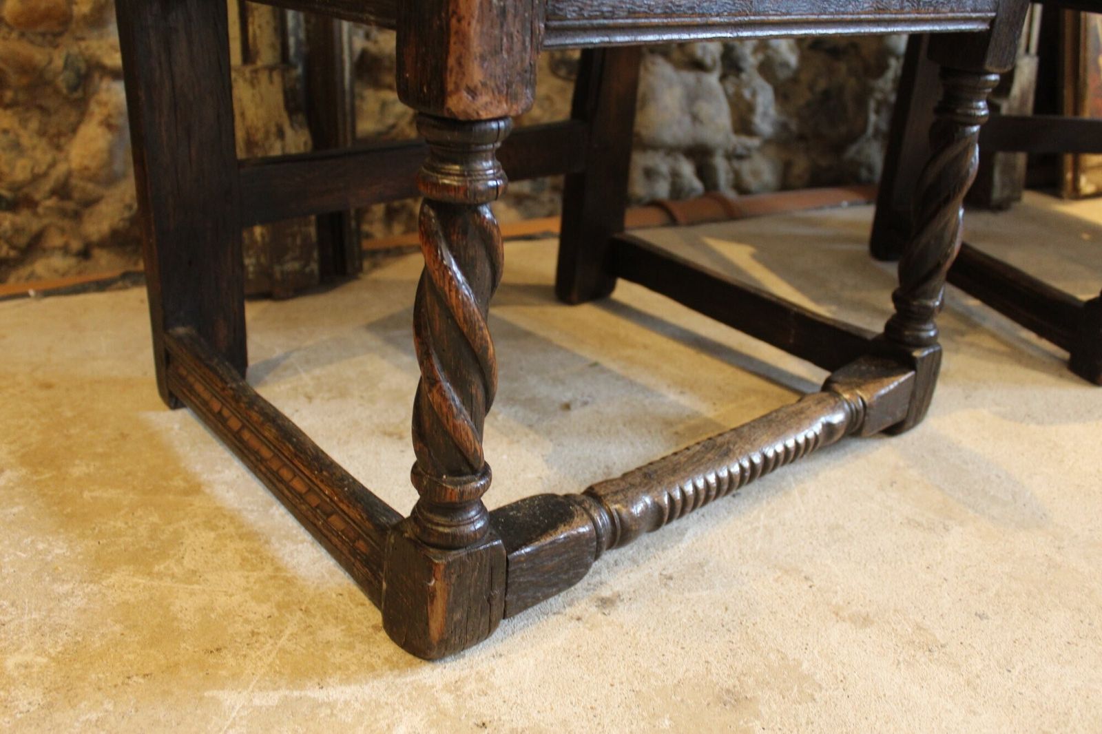 photo furniture A Rare Pair Of 17th Century Yorkshire Oak Wainscot Chairs C1680