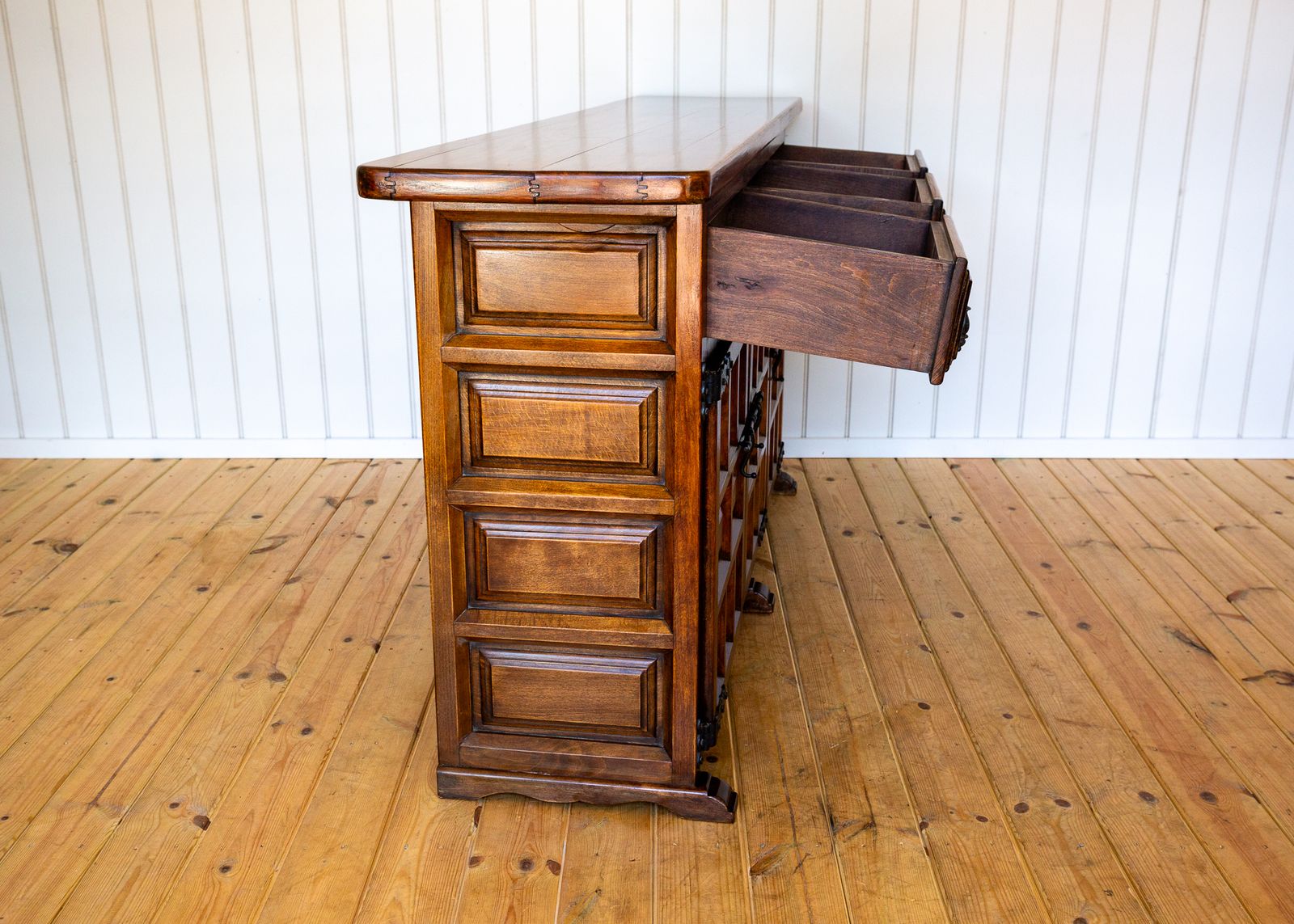 Spanish Sideboard Credenza Navarro Argudo Baroque Tuscan Mid Century Walnut Iron Brutalist Geometric Catalan photo buy