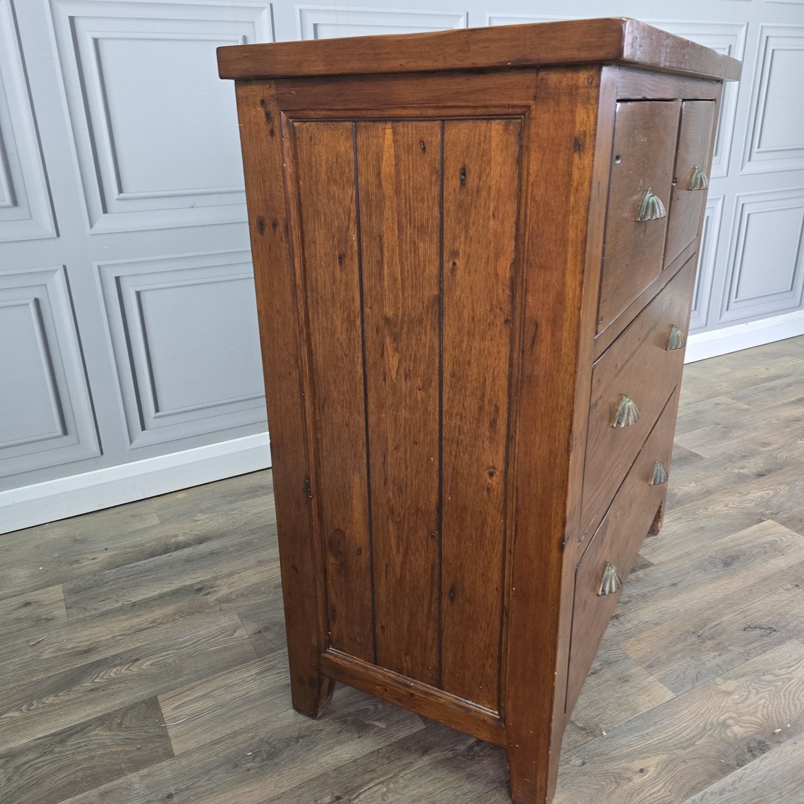 Rustic Chest Of Drawers Solid Wooden Irish Coast Reclaimed Pine Tallboy photo buy