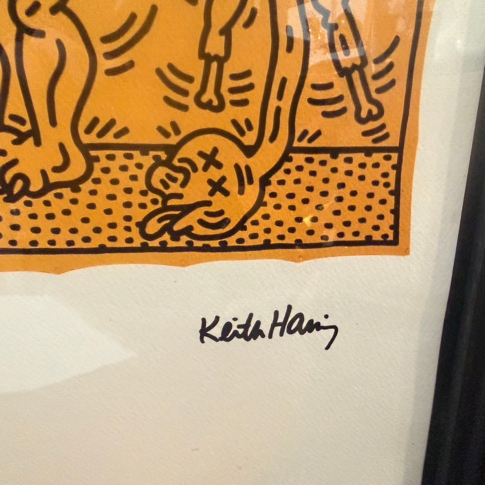 photo furniture 21st Century Keith Haring Pop Art Framed 63/150 Untitled Lithography