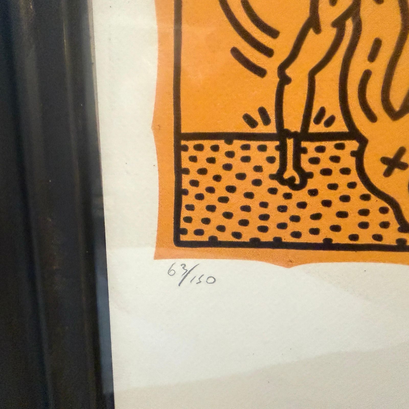 photo for sale 21st Century Keith Haring Pop Art Framed 63/150 Untitled Lithography