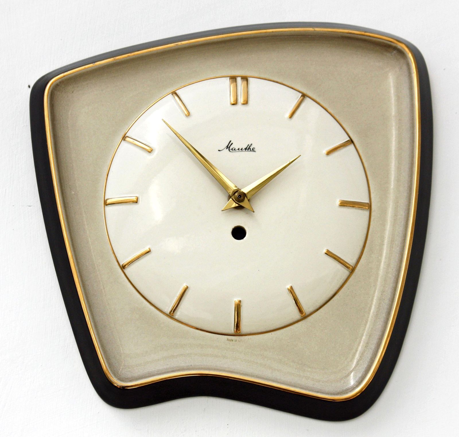 Vintage Mauthe Wall Clock   27cm Ceramic Retro Style Mid Century Style Antique Clock German Clock Gift Off The Wall Clocks